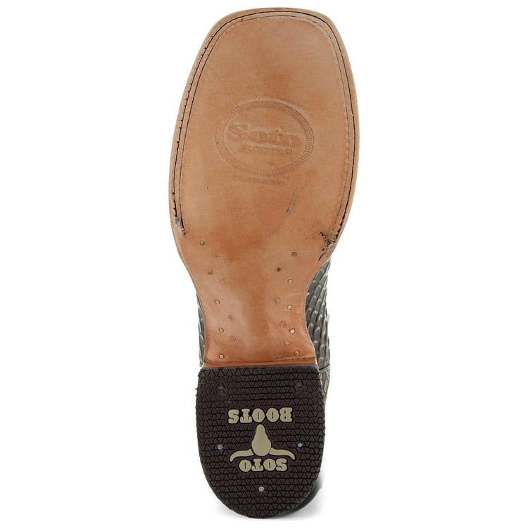 Soto Boots Mens Tan Python Print Boots H50032 - GiFTiFY