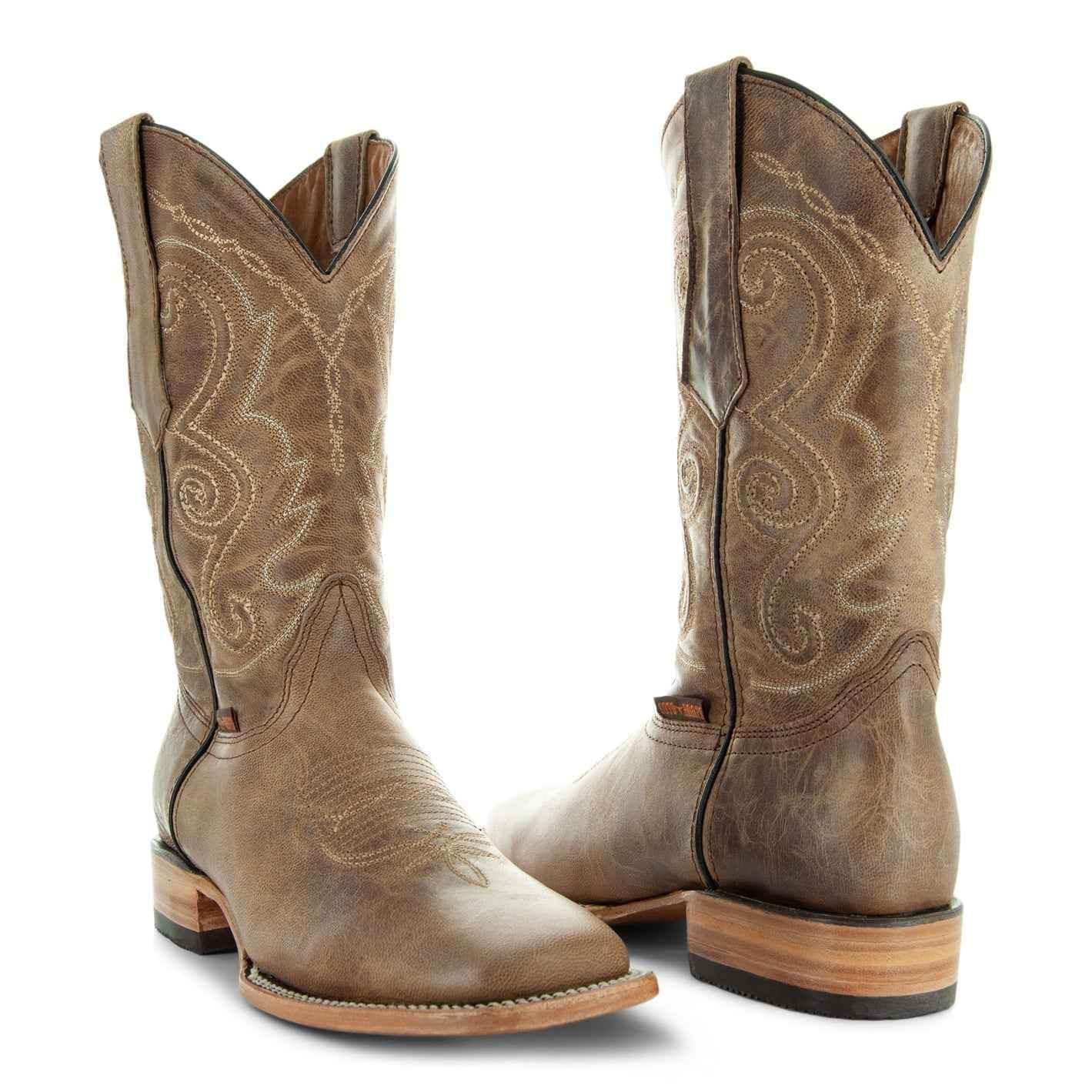 Soto Boots Mens Tan Broad Square Toe Cowboy Boot H50036 - GiFTiFY