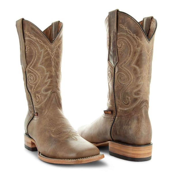 Soto Boots Mens Tan Broad Square Toe Cowboy Boot H50036 - GiFTiFY