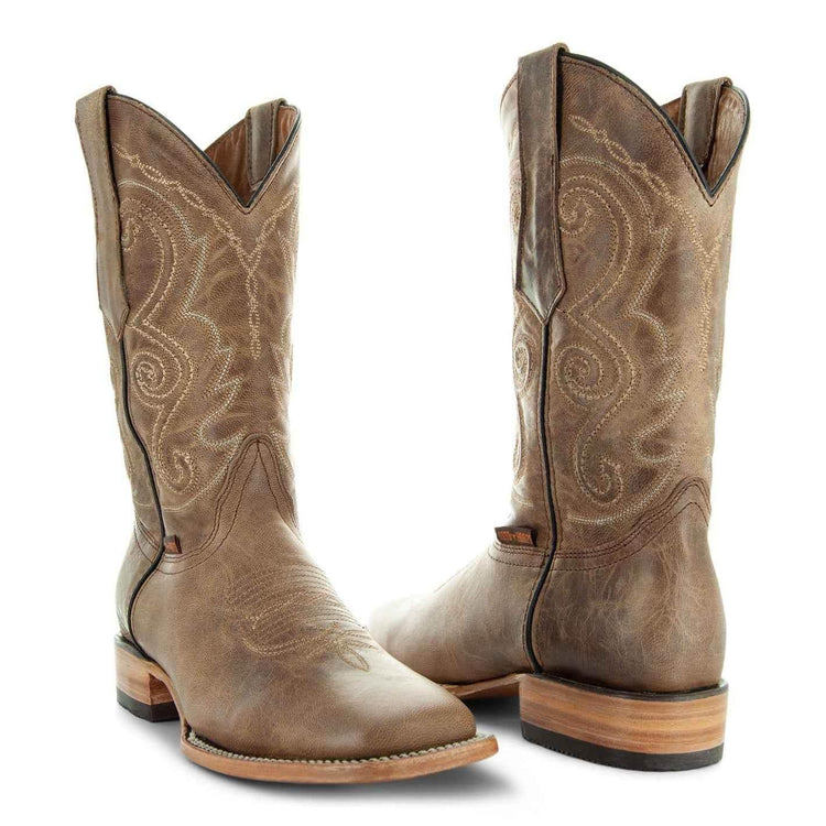 Soto Boots Mens Tan Broad Square Toe Cowboy Boot H50036 - GiFTiFY
