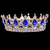 Luxury Retro Gold Color Pink Crystal Round Bridal Crown Classic Baroque Rhinestone Diadem Tiaras Women Wedding Hair Accessories GiFTiFY