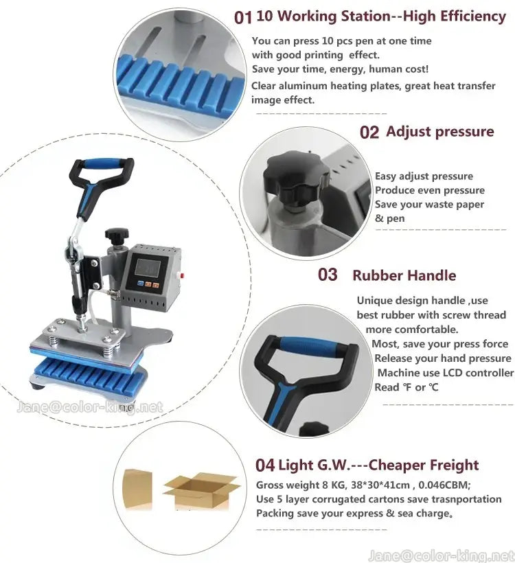Silver Manual Heat Press Machine