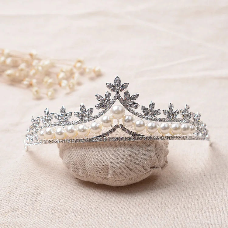 Magnificent Pearl Wedding Bridal Jewelry Sets Women Bride Wedding Party Jewelry Accessories Crystal Tiara Crown Earring Necklace GiFTiFY