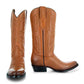 Cowboy Dress Boots | Mens Classic Round-Toe Boots (H7001-Tan)