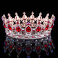 Luxury Retro Gold Color Pink Crystal Round Bridal Crown Classic Baroque Rhinestone Diadem Tiaras Women Wedding Hair Accessories GiFTiFY