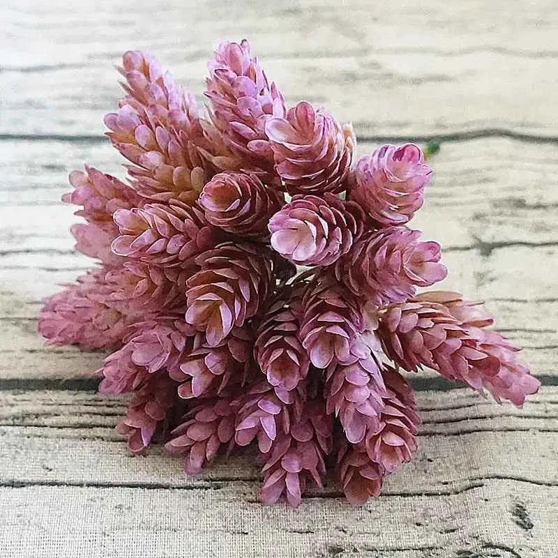 YO CHO Artificial Fake Plant Twigs Succulents Leaves 30 Heads Pineapple Grass Green Plastic Plant DIY Home Garden Wedding Decor by DSERS