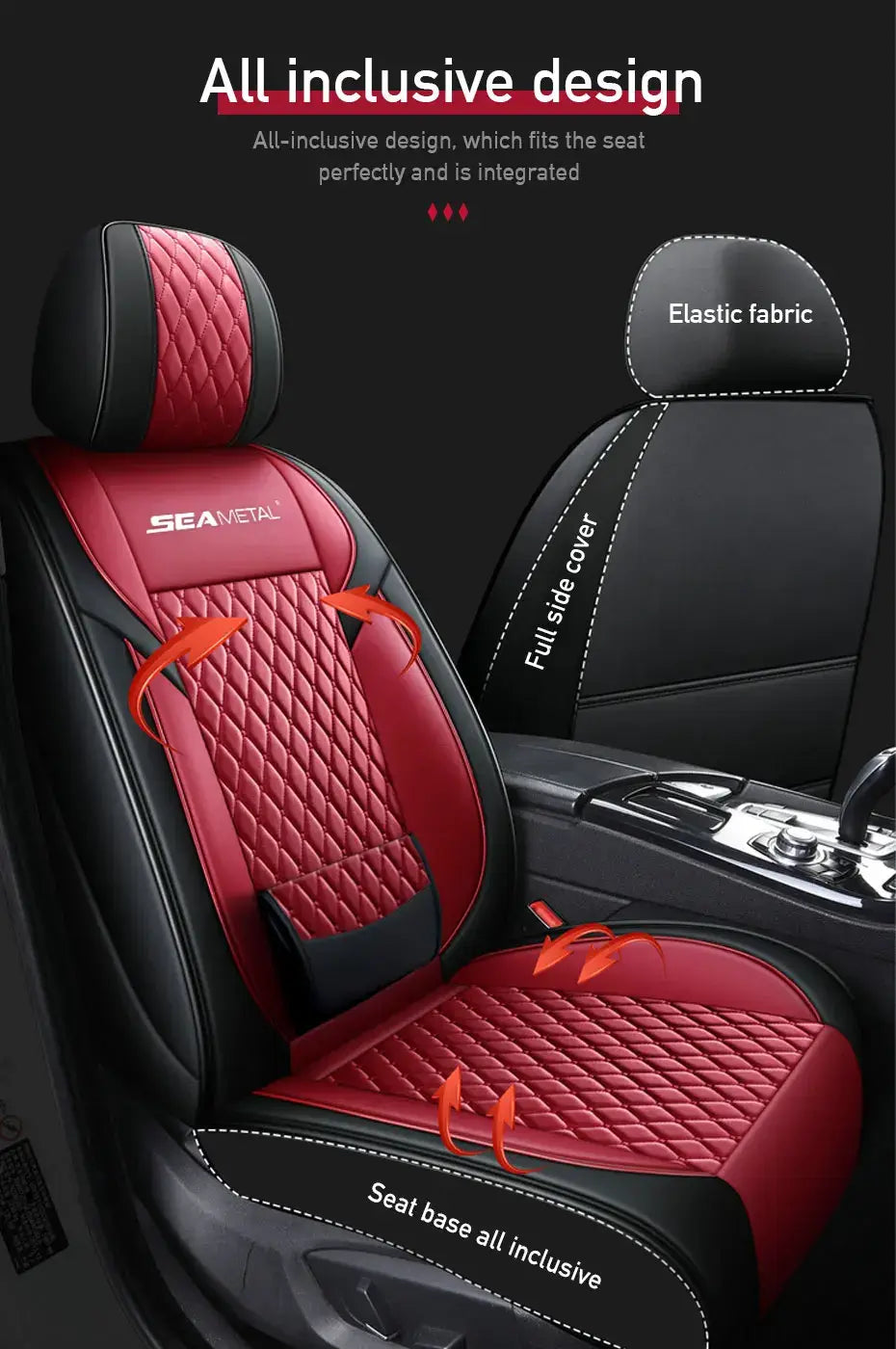 Red and Black Car Seat Cover Set
