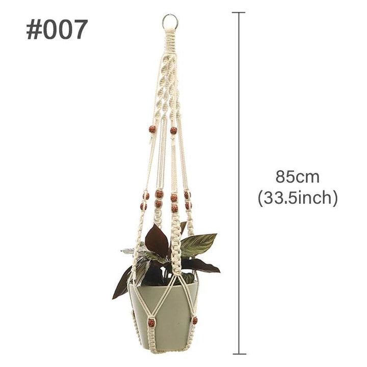 Hanging Plant Handmade Macrame Plant Hanger Flower Pot Planter Hanger Wall Decor Courtyard Garden Hanging Planter Hanging Basket - GiFTiFY