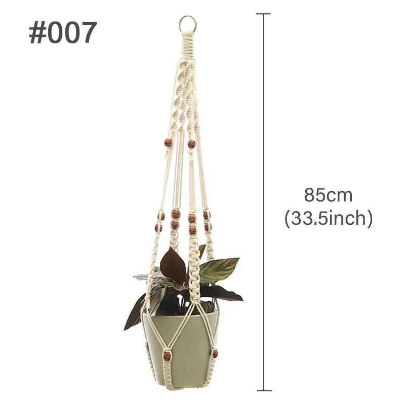 Hanging Plant Handmade Macrame Plant Hanger Flower Pot Planter Hanger Wall Decor Courtyard Garden Hanging Planter Hanging Basket by DSERS