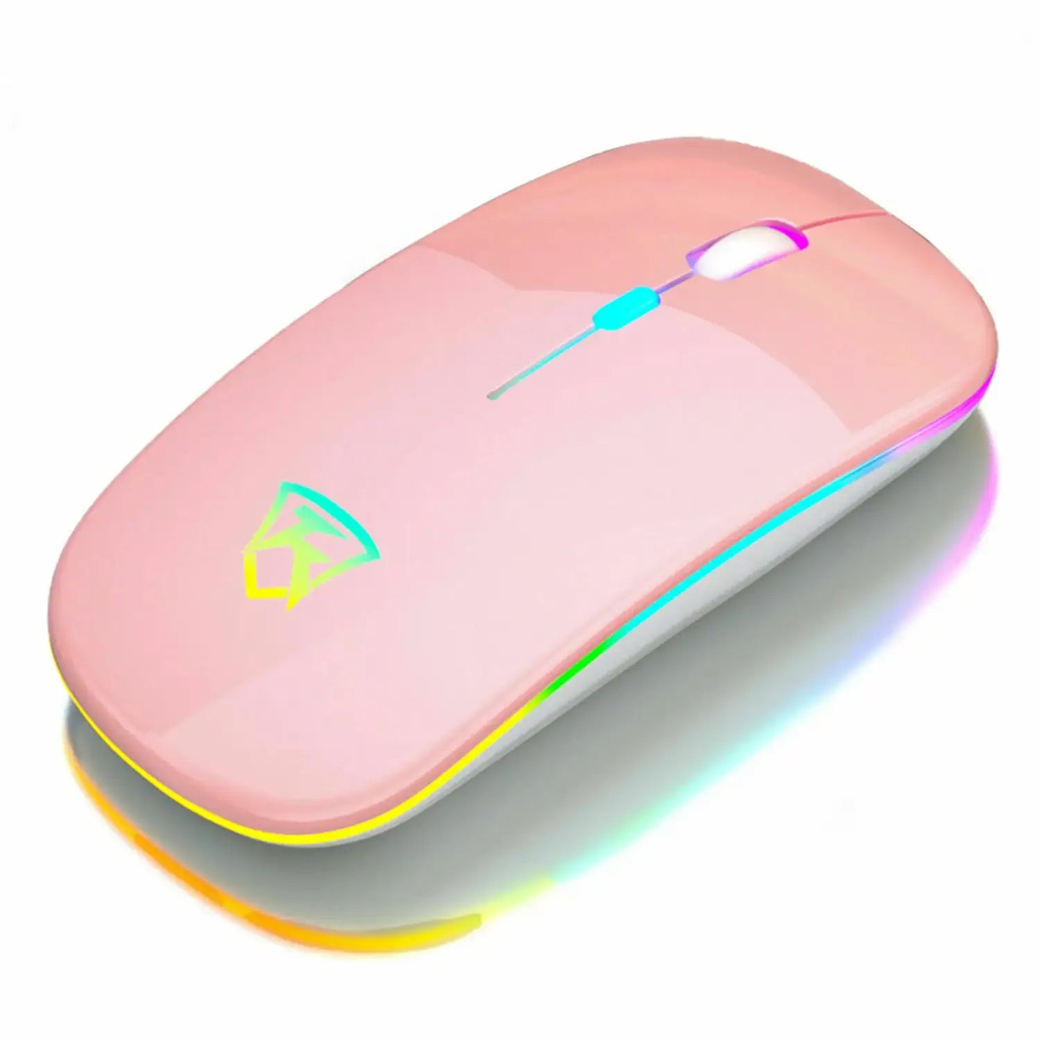 Black USB Rechargeable RGB LED Wireless Mouse