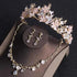 Baroque Gold Color Butterfly Crystal Costume Jewelry Sets Rhinestone Choker Necklace Earrings Tiaras Crown Wedding Jewelry Set by George Black