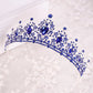 Baroque Gold Color Champagne Crystal Heart Bridal Tiara Crown Rhinestone Pageant Diadem Veil Tiara Headband Wedding Hair Jewelry GiFTiFY