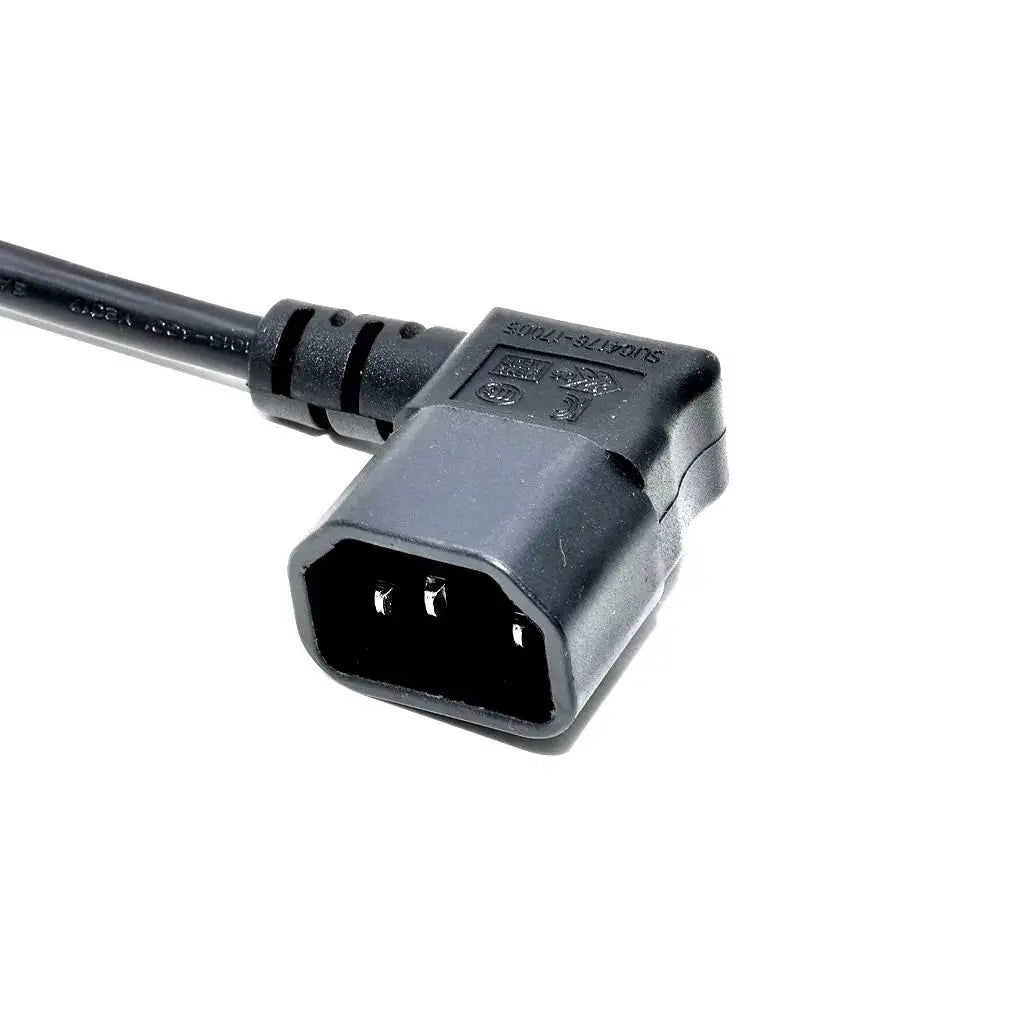 Black C13 C14 Power Angle Extension Cable