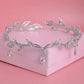 Luxury Crystal Crown Bridal Hair Accessories Wedding Rhinestone Waterdrop Leaf Tiara Crown Headband Frontlet Brides Hair Jewelry GiFTiFY