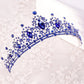 Baroque Gold Color Champagne Crystal Heart Bridal Tiara Crown Rhinestone Pageant Diadem Veil Tiara Headband Wedding Hair Jewelry GiFTiFY