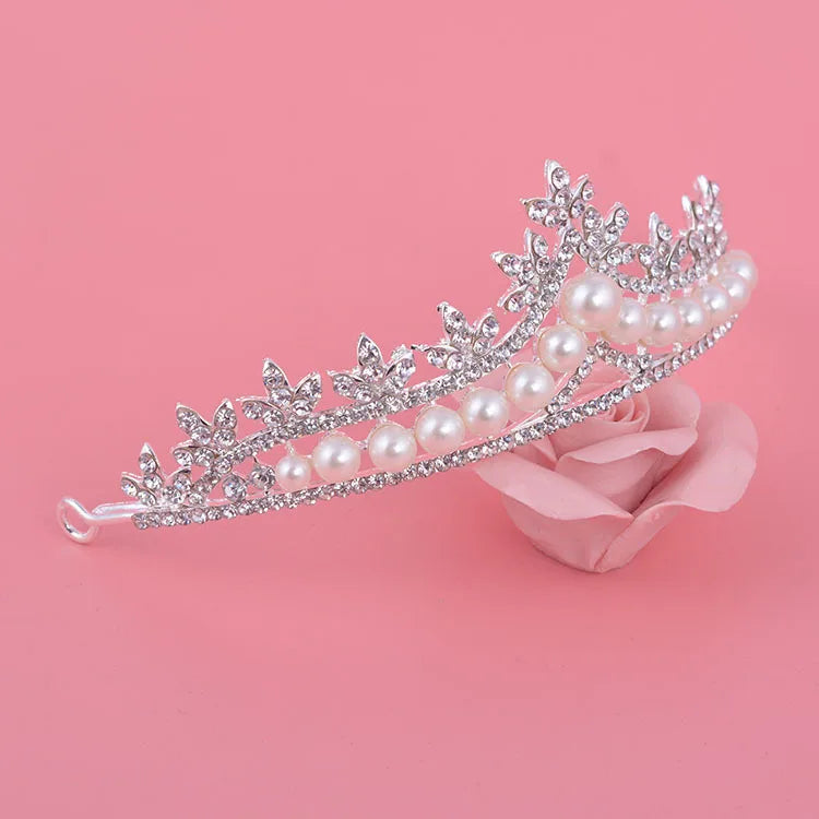 Magnificent Pearl Wedding Bridal Jewelry Sets Women Bride Wedding Party Jewelry Accessories Crystal Tiara Crown Earring Necklace GiFTiFY