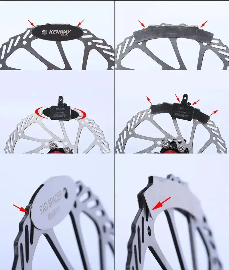 1pc MTB Disc Brake Pads Adjusting Tool Bicycle Pads Mounting Assistant Brake Pads Rotor Alignment Tools Spacer Bike