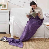 Hot Mermaid Tail Blanket Yarn Knitted Handmade Crochet Mermaid Blanket Super Soft Kids Adults Throw Bed Wrap Bedding 3 Sizes - GiFTiFY