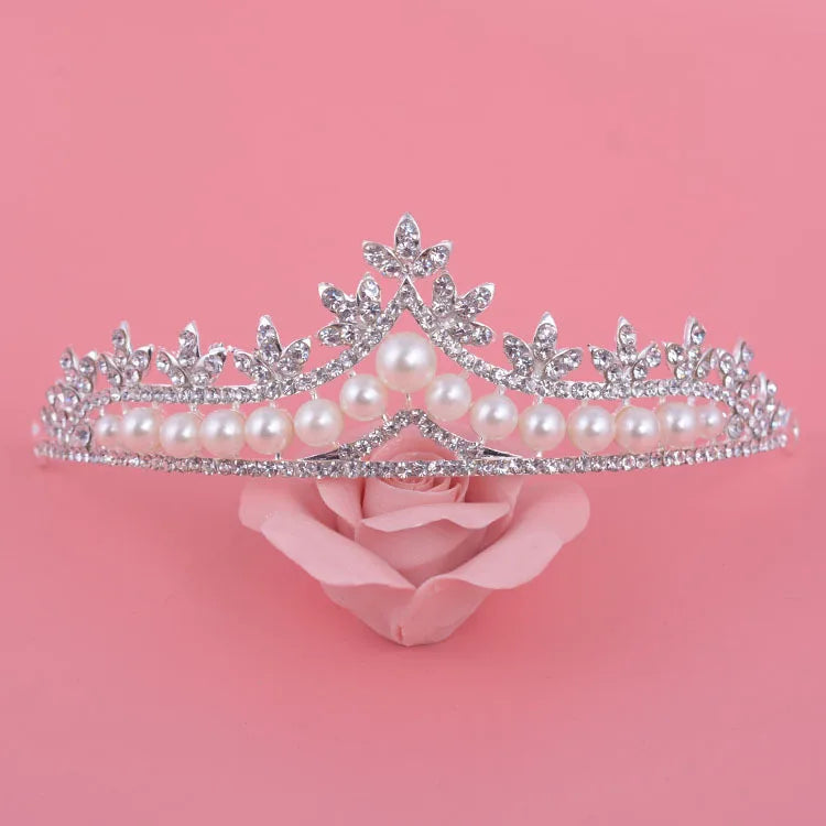 Magnificent Pearl Wedding Bridal Jewelry Sets Women Bride Wedding Party Jewelry Accessories Crystal Tiara Crown Earring Necklace GiFTiFY
