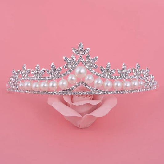 Magnificent Pearl Wedding Bridal Jewelry Sets Women Bride Wedding Party Jewelry Accessories Crystal Tiara Crown Earring Necklace GiFTiFY