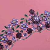 Luxury Baroque Purple Crystal Pearl Bridal Crown Tiara Magnificent Rhinestone Diadem for Bride Headband Wedding Hair Accessories - GiFTiFY