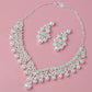 Magnificent Pearl Wedding Bridal Jewelry Sets Women Bride Wedding Party Jewelry Accessories Crystal Tiara Crown Earring Necklace GiFTiFY
