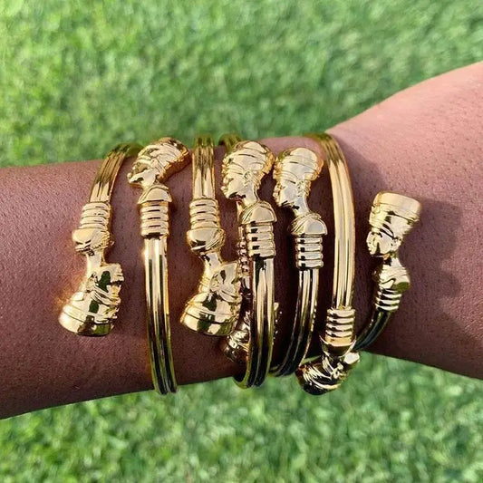 Nefertiti Adjustable Couple Bangles - HipHop Style - GiFTiFY