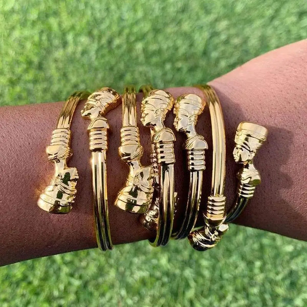 Nefertiti Adjustable Couple Bangles - HipHop Style - GiFTiFY