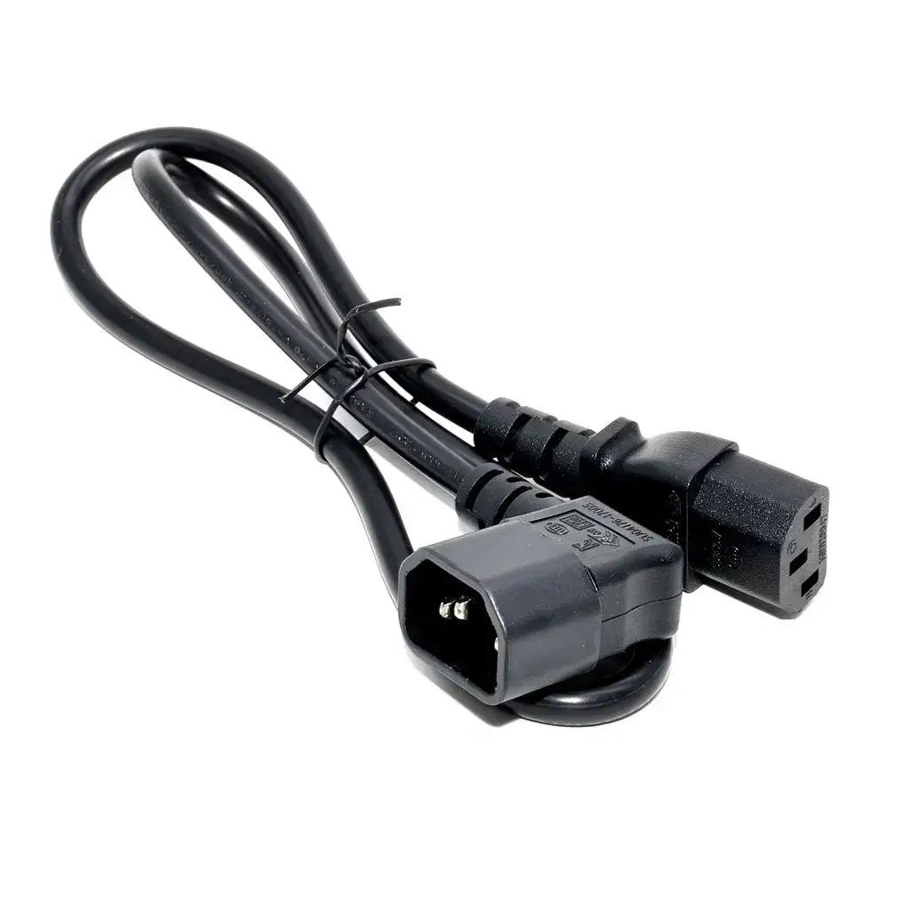 Black C13 C14 Power Angle Extension Cable