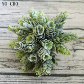 YO CHO Artificial Fake Plant Twigs Succulents Leaves 30 Heads Pineapple Grass Green Plastic Plant DIY Home Garden Wedding Decor
