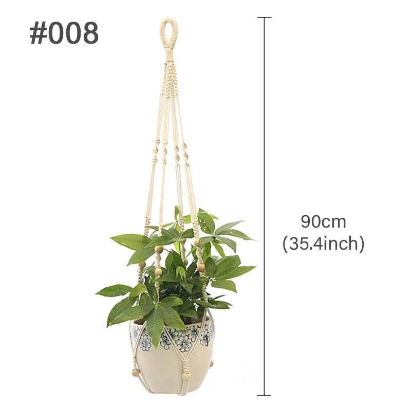 Hanging Plant Handmade Macrame Plant Hanger Flower Pot Planter Hanger Wall Decor Courtyard Garden Hanging Planter Hanging Basket by DSERS