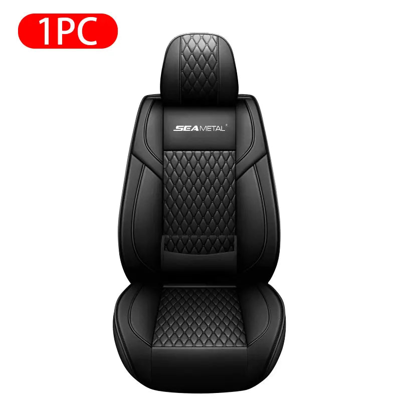 SEAMETAL Luxury Car Seat Covers PU Leather Vehicle Seat Cushion Premium Automotive Chair Protector Universal for Car Truck SUV by GiFiFY