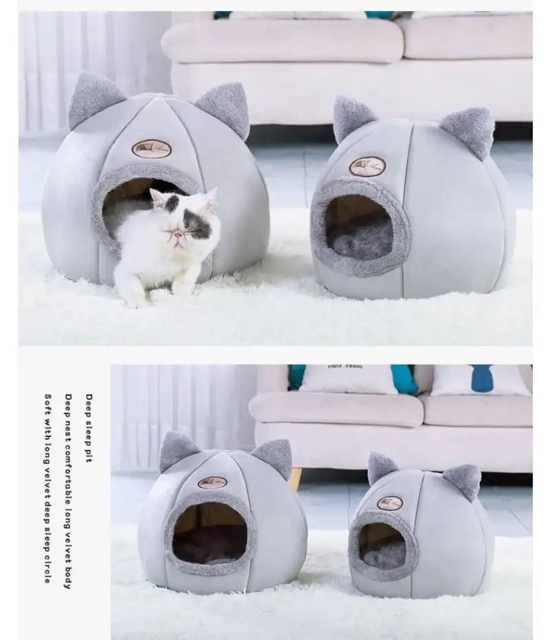 Cat in Gray Cat Bed Myliketpets Shop Small Pet Basket