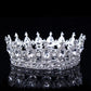 Luxury Retro Gold Color Pink Crystal Round Bridal Crown Classic Baroque Rhinestone Diadem Tiaras Women Wedding Hair Accessories GiFTiFY