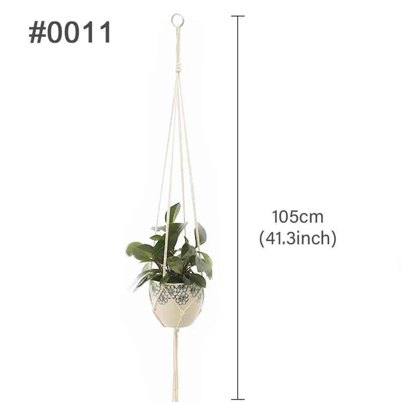 Hanging Plant Handmade Macrame Plant Hanger Flower Pot Planter Hanger Wall Decor Courtyard Garden Hanging Planter Hanging Basket by DSERS