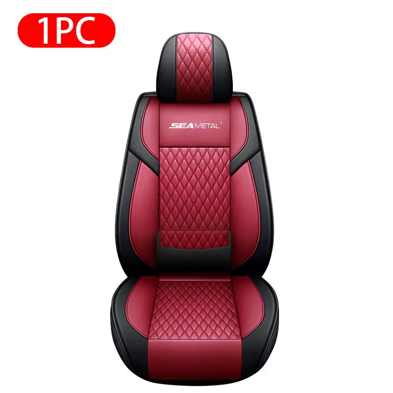 SEAMETAL Luxury Car Seat Covers PU Leather Vehicle Seat Cushion Premium Automotive Chair Protector Universal for Car Truck SUV by GiFiFY