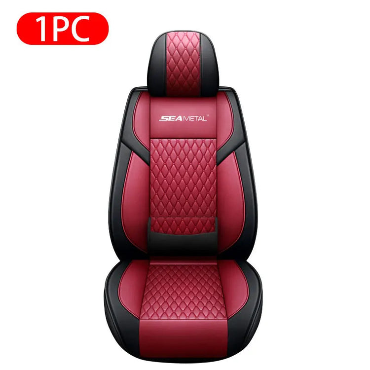 SEAMETAL Luxury Car Seat Covers PU Leather Vehicle Seat Cushion Premium Automotive Chair Protector Universal for Car Truck SUV GiFiFY