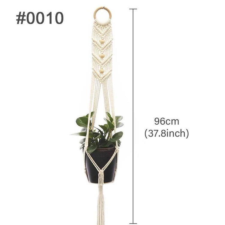 Hanging Plant Handmade Macrame Plant Hanger Flower Pot Planter Hanger Wall Decor Courtyard Garden Hanging Planter Hanging Basket - GiFTiFY