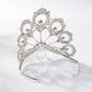 Luxury Miss Universe Crown Round Wedding Crystal Pearl Crowns Peacock Feather Tiaras Rhinestone Pageant Diadem CZ Coroa Novia DSERS