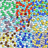 100g/3.52oz(Approx. 18-25pcs) Oblate Bead Glass Mosaic Tiles Colorful Round Mosaic Making Material Multi Diameter DIY Craft Tile