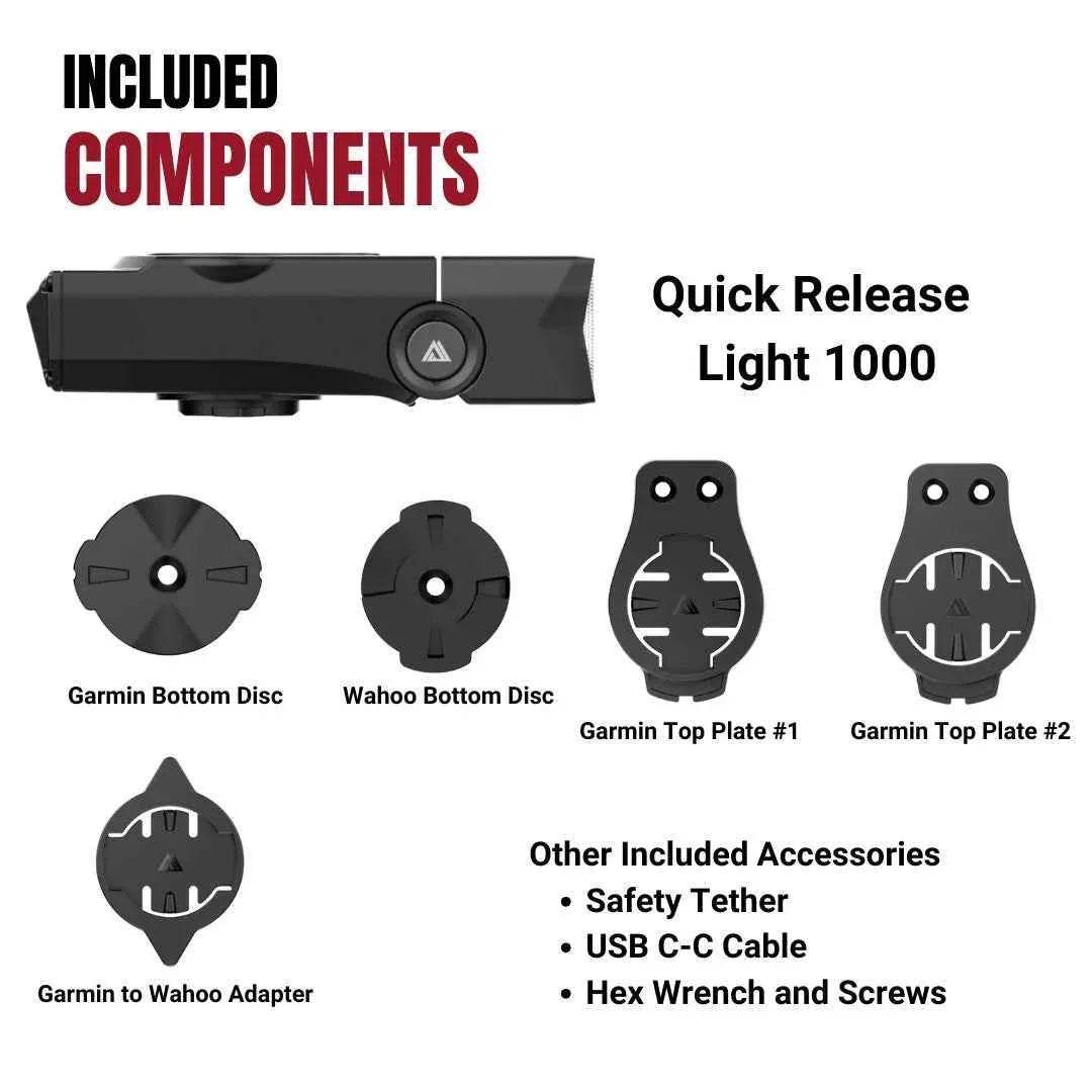 Quick Release Light 1000 by KOM Cycling