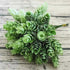 YO CHO Artificial Fake Plant Twigs Succulents Leaves 30 Heads Pineapple Grass Green Plastic Plant DIY Home Garden Wedding Decor