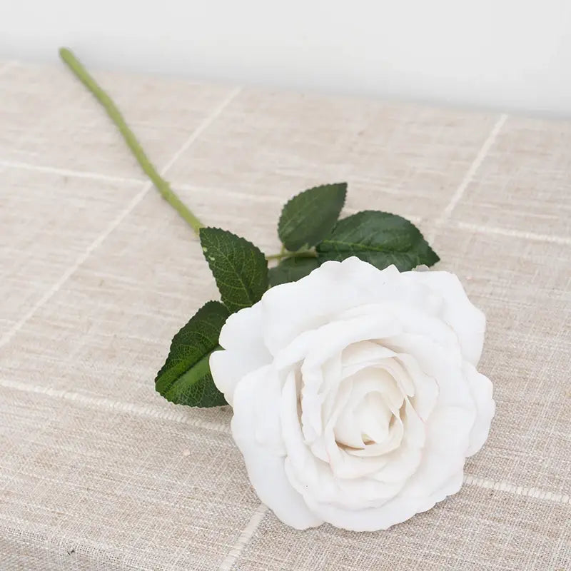 Red Roses in Vase Beautiful Silk Artificial Rose Flowers