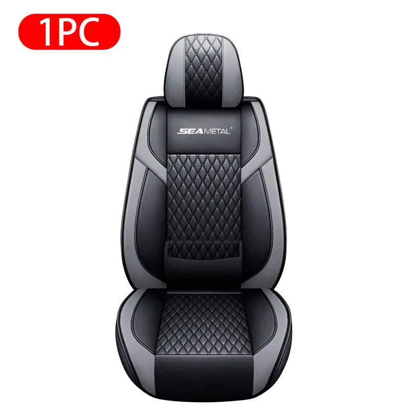 SEAMETAL Luxury Car Seat Covers PU Leather Vehicle Seat Cushion Premium Automotive Chair Protector Universal for Car Truck SUV by GiFiFY