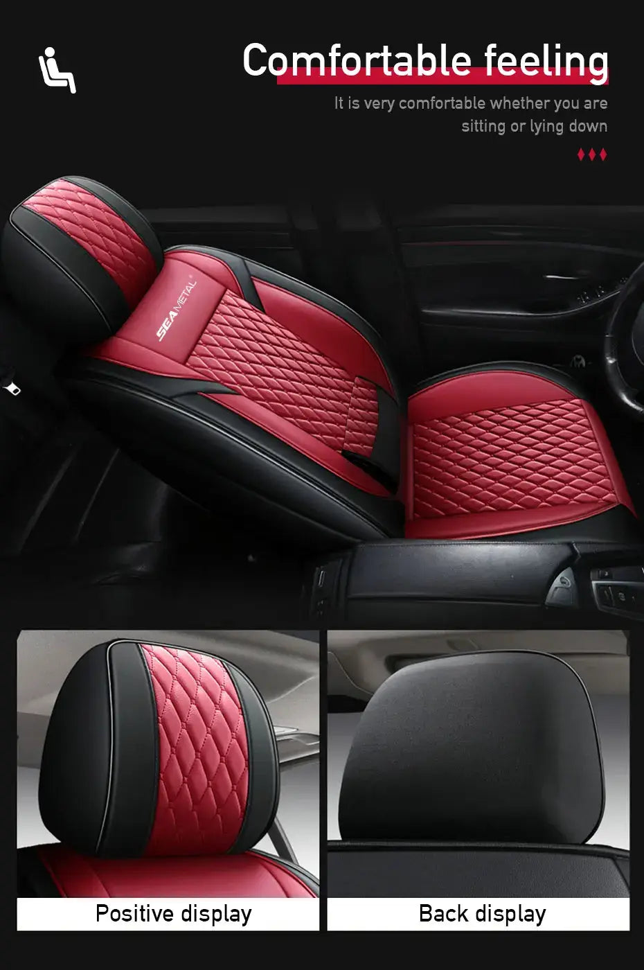 Red and Black Car Seat Cover Set