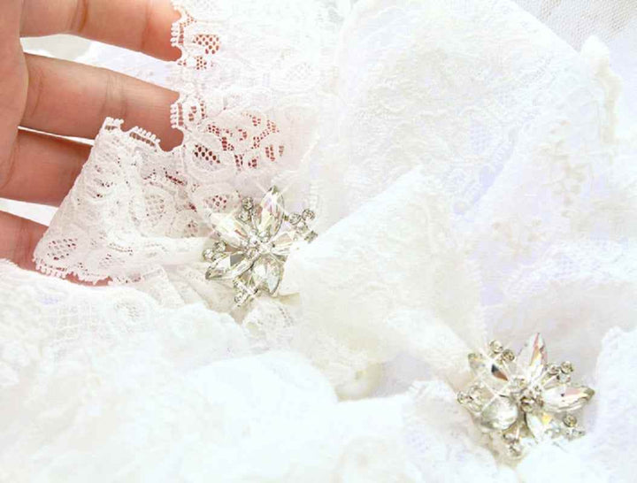 Handcraft White Lace Vintage Dog Wedding Dress Pet Bridal Outfit - GiFTiFY