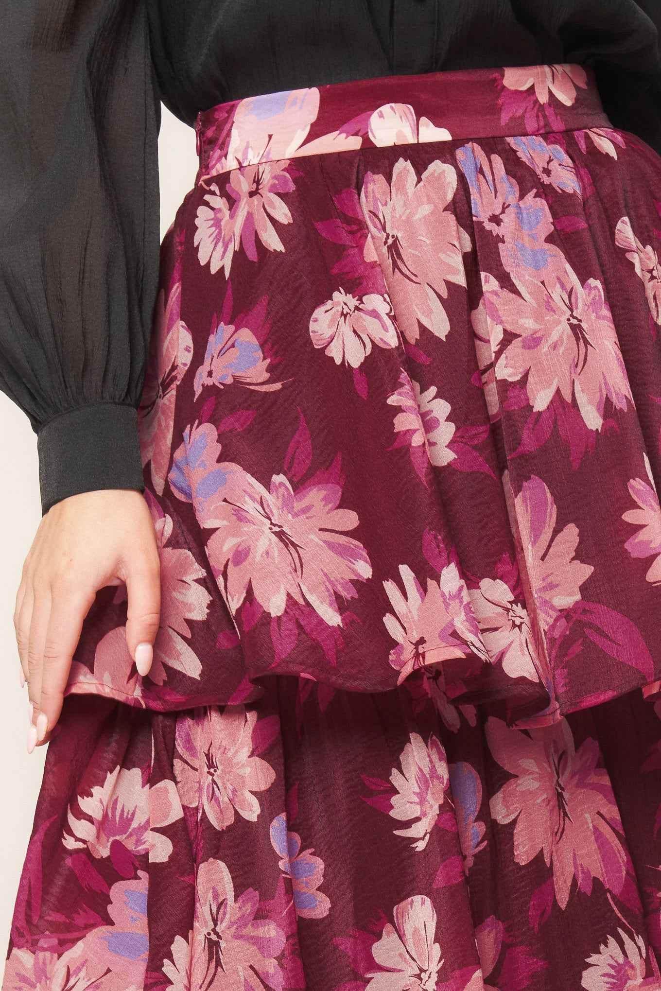 GARDEN ROMANCE WOVEN MAXI SKIRT - GiFTiFY