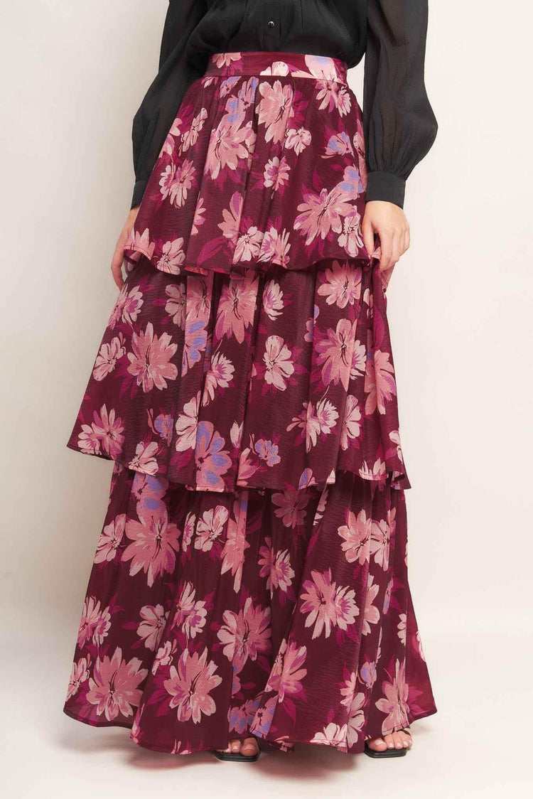 GARDEN ROMANCE WOVEN MAXI SKIRT - GiFTiFY