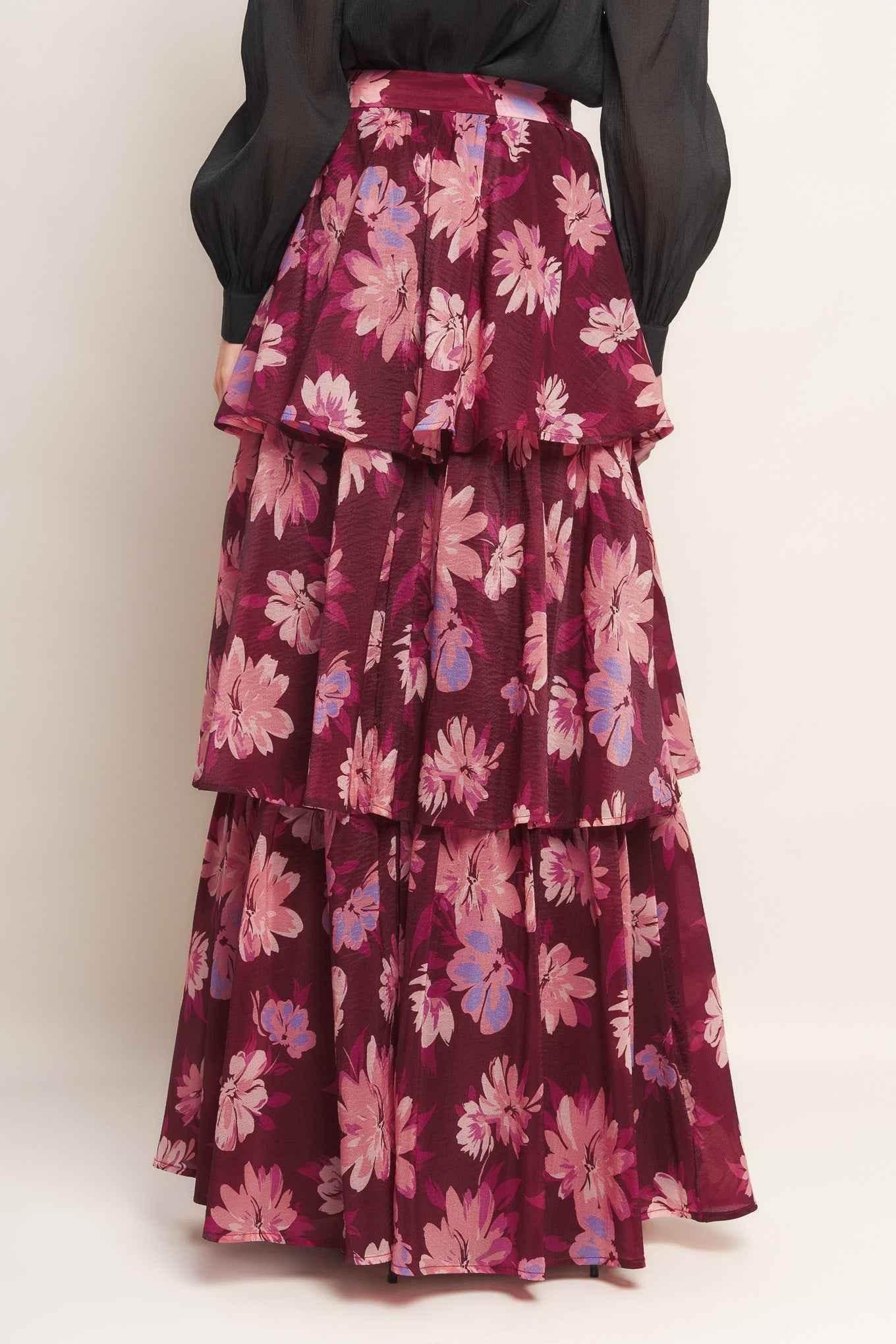 GARDEN ROMANCE WOVEN MAXI SKIRT - GiFTiFY