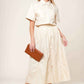 LAYTON CREAM WOVEN MIDI SKIRT